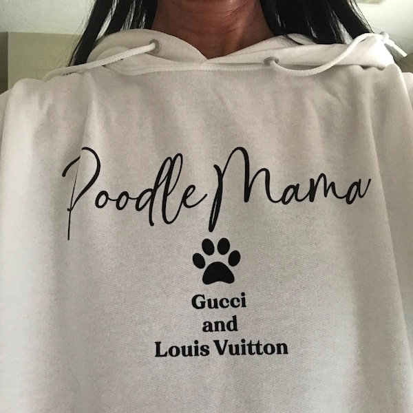 Fleece Crewneck Sweatshirt Funny Dog Mom Design