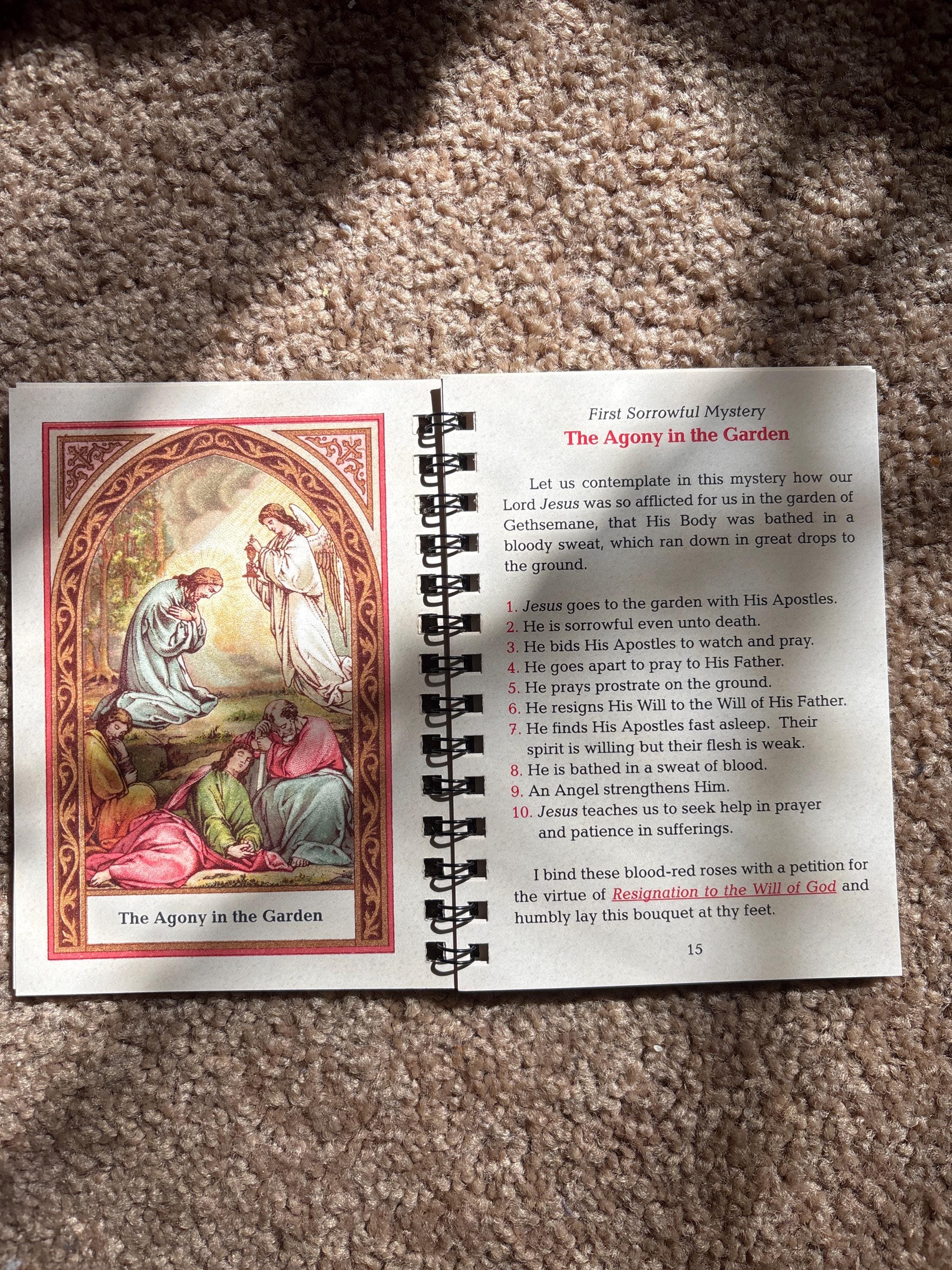 ORIGINAL!  POCKET-SIZE Rosary Meditation Book featuring 15 decades with meditations for each bead, Traditional Catholic, Latin Mass, Fatima