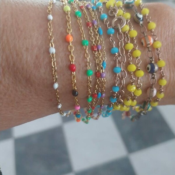 Gold Stainless Steel Bracelet With Stars Women's Jewelry Gift Idea