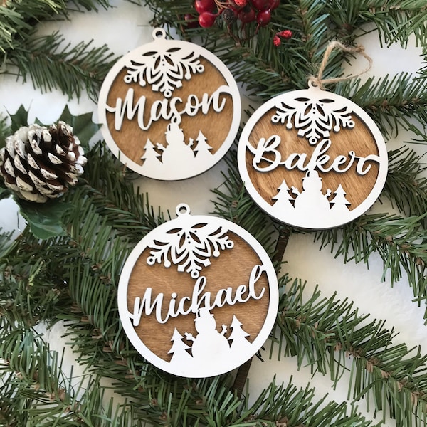 Scripts Ornament Script Ornaments - 3 Laser Ready Files - SVG - Glowforge - Etsy