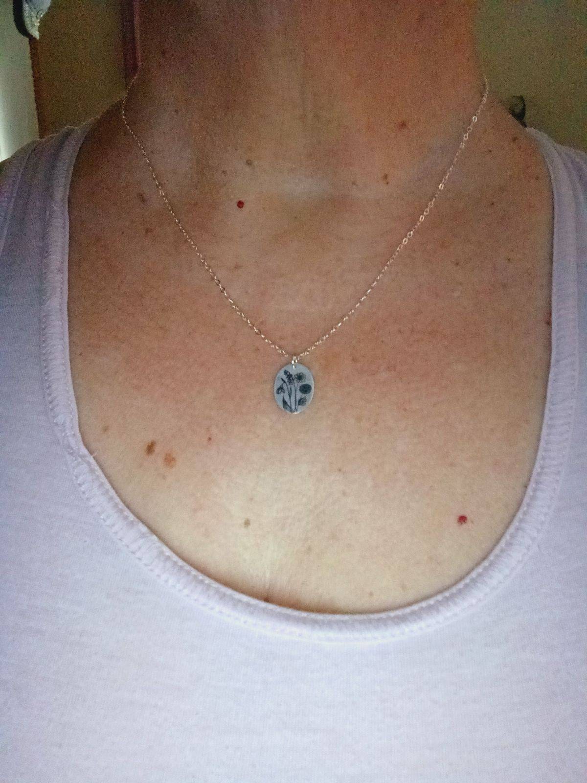 Multi Birth Flower Necklace • Flower Necklace • Floral Pendant Necklace • Mother&#39;s Day Gift • Gift for Mom • Flower Birth Month Oval BFL