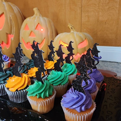 Set Of 48 Witch Leg Cupcake Toppers - Halloween Paper Decorations, 8 Styles, 2.36x3.94 Inch, For Cupcakes, Desserts, Party Favors - View #8