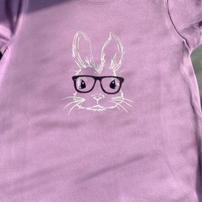 Easter Bunny With Glasses Bunny With Glasses Bunny With - Etsy