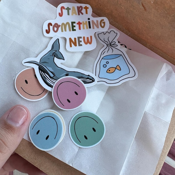 Mini Smiley Face Stickers - Etsy
