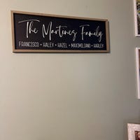 Personalized Family Name Sign Custom Framed Wood Sign With Last Name ...