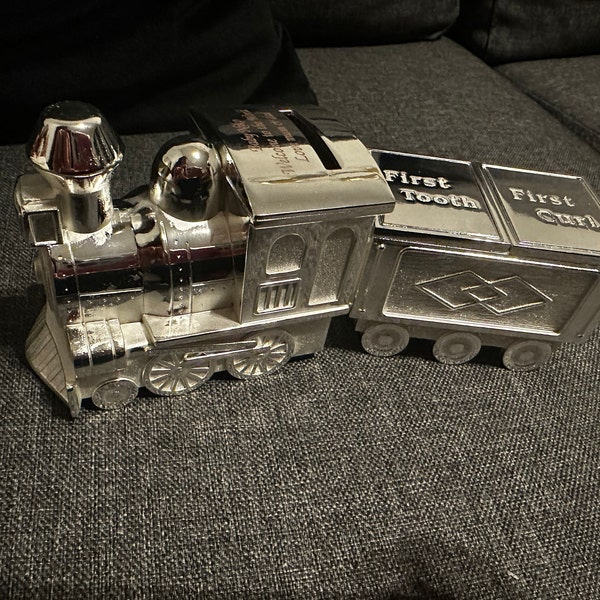 Personalised Train Money Box With Tooth & Curl Trinket Box Gifts Ideas ...