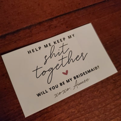 Help Me Keep My Shit Together // Funny Bridesmaid and Maid of Honor ...
