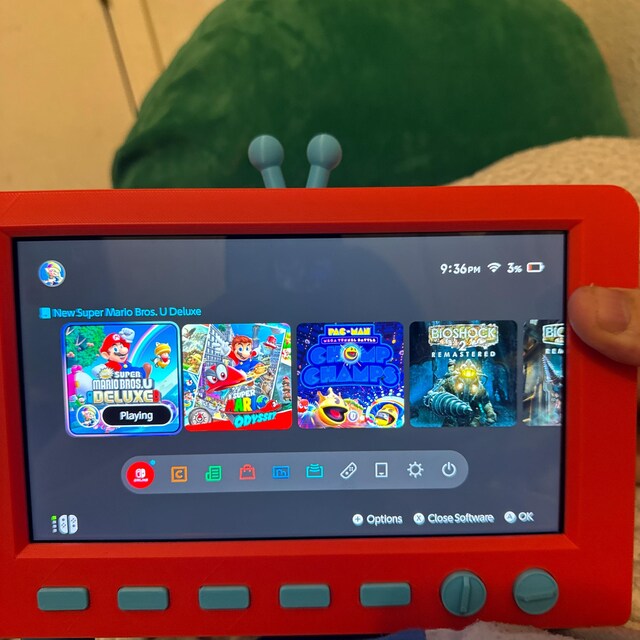 Mini TV Stand for Nintendo Switch 2 – Retro Display Dock for