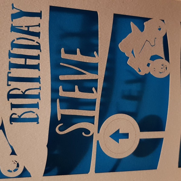 Personalised Motorcycle Birthday Card | Card For Him Or Her | Born To Be Wild | Biker's Birthday Card | Handmade | Blank Inside 434 - UK