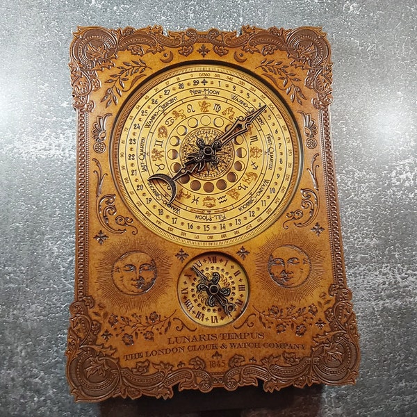 The Lunarium 3 Moon Clock - Unique Table-top Lunar Calendar / Lunar ...