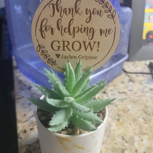 Thank You for Helping Me Grow Succulent Stakes Teacher Gift Plant ...