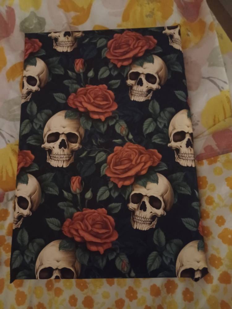 Vintage Skulls and Roses Wrapping Paper - Rich Colors - Ideal Gift