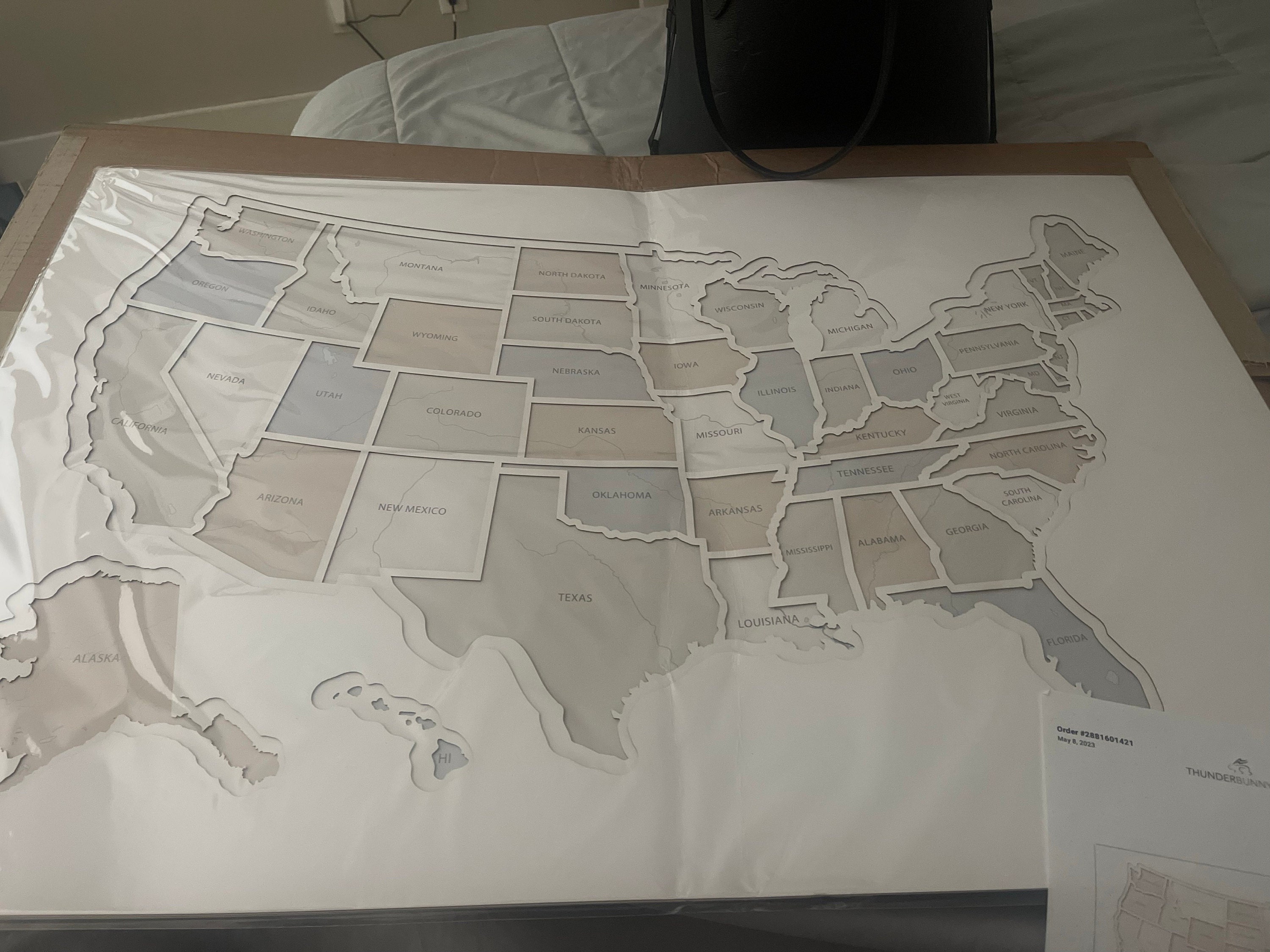 USA Photo Map - 50 States Travel Map Gift