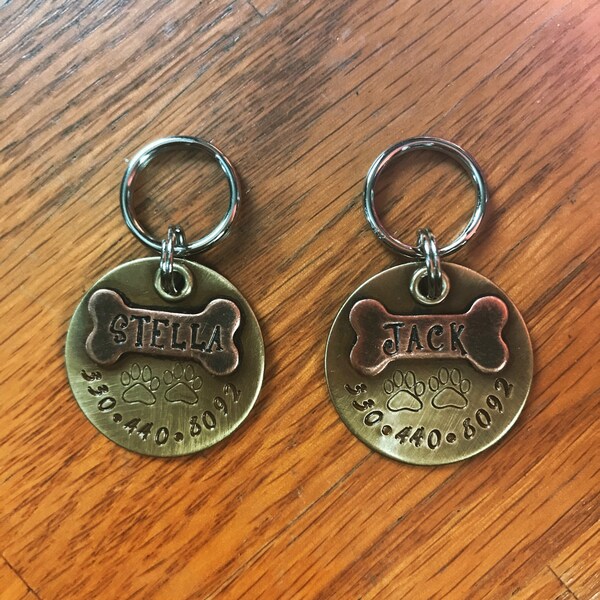 Personalised Minnie Mouse Bone-Shaped Dog Tag - Custom Pet ID Tag - Aluminum, Fun Design