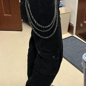 Layered O Ring Wallet Belt Pants Chain, Punk Goth Grunge 90s Alternative Aesthetic