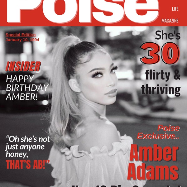 13 Going on 30 Party Theme, Poise Magazine Cover Template, 30th 13 Going on 30 Party Theme, Poise Magazine Cover Template, 30th