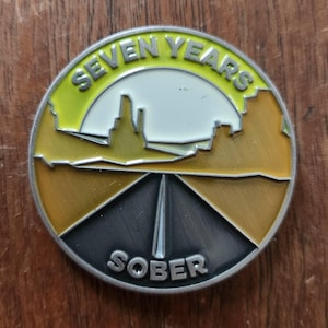 Customer photo for Seven Years Sober sobriety coin review