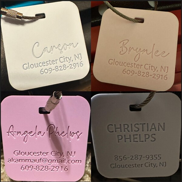 Backpack Tags Personalized, Luggage Tag, Bag Tags, Name Tags for ...