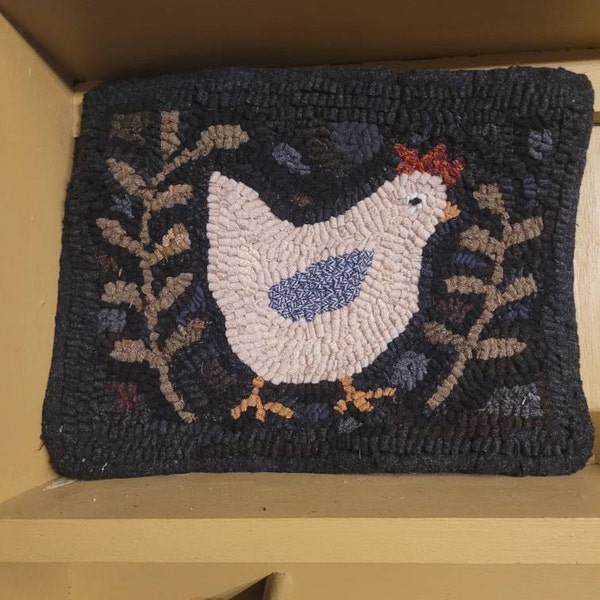 Handmade Primitive Style Hooked Rug Roses in Basket - Etsy