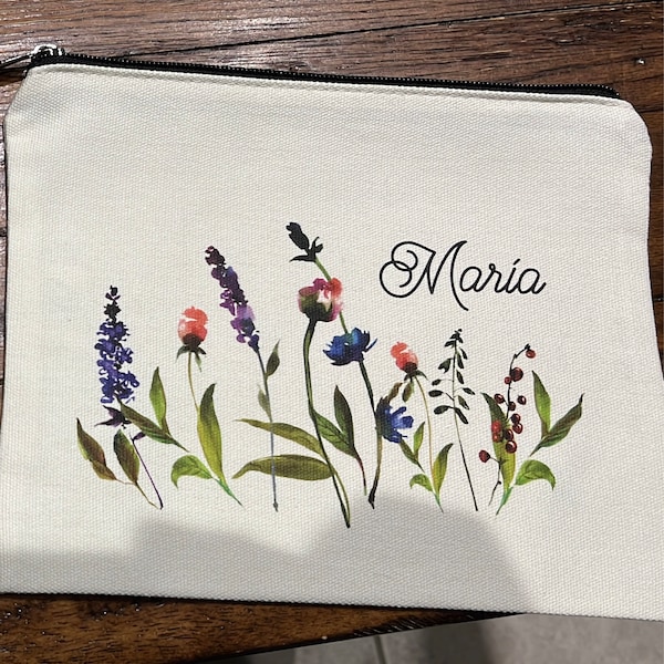 LARGE MAKEUP CLUTCH HEART LIKE A WILDFLOWER