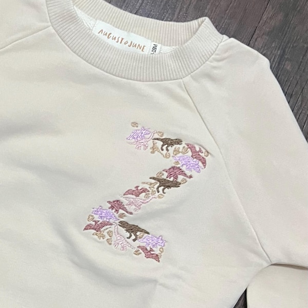 Kids Alphabet Print Sweatshirt & Yellow Jogger Set (Unisex)
