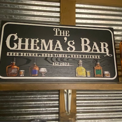 Personalized Wooden Bar Sign, Custom Wood Sign, Personalized Wood Sign ...