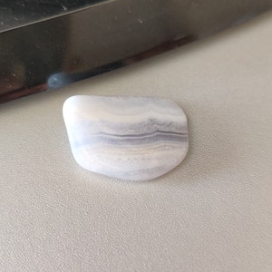 Blue Lace Agate Stone (0.5&quot; - 1.5&quot;) Grade A tumbled stone - blue lace agate tumbled - throat chakra stones - healing crystals and stones photo