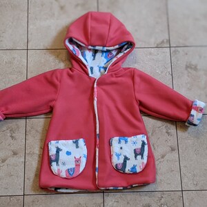 Children Reversible Hooded Jacket Pattern Pdf Sewing, Baby , Bunny and ...