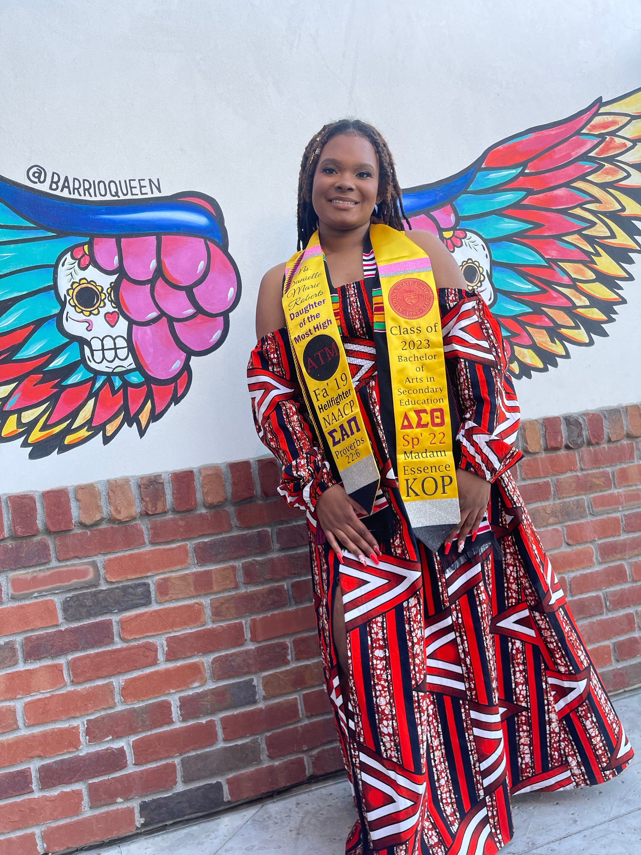 Sorority Graduation Stole | Custom Graduation Stole| Greek Graduation Stole | Pre-Designed Stole | Class of 2025 Stole| Class of 2025 Stole