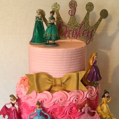 Princess Birthday Cake Topper Any Name Any Age Cake Topper - Etsy