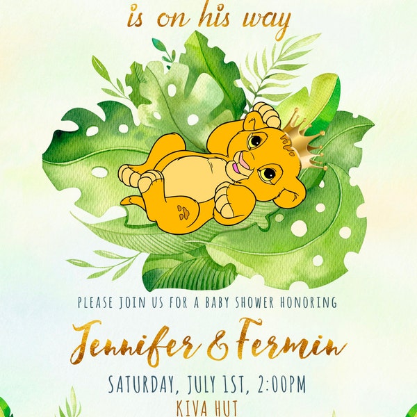 Lion King Diaper Raffle Cards, A Little King Baby Shower Diaper Raffle ...