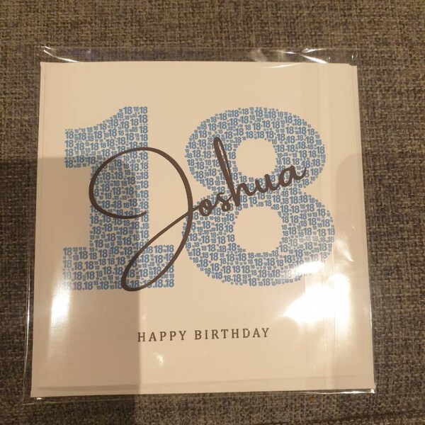 Personalised Blue Stars 14th Birthday Card – Son, Grandson, Nephew Or Brother