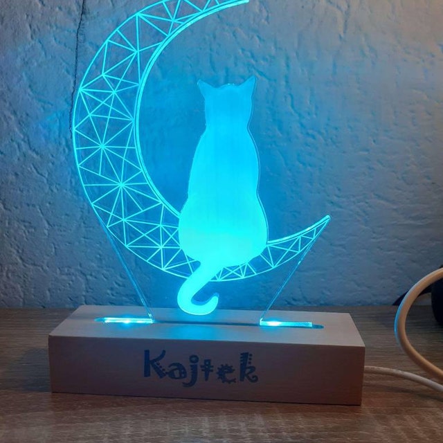 Cat Lamp KQJQS Stained Glass Animal Night Light Series, Animal