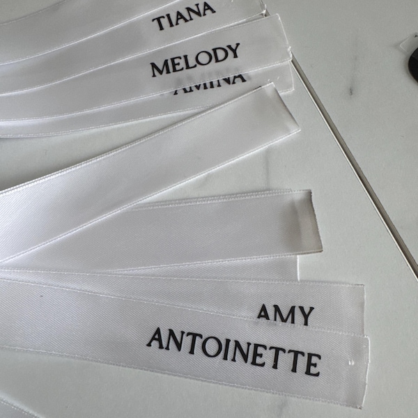 Ribbon Name Tag Place Card for Wedding Bridal Shower Christmas Party ...