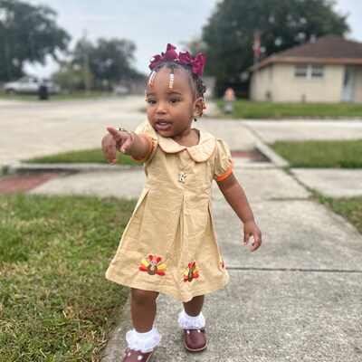mardi gras smocked outfit