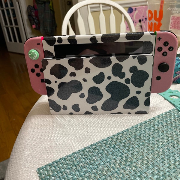 Nintendo Switch Skin | Pink Cow Design | 3M High Quality Full Coverage ...