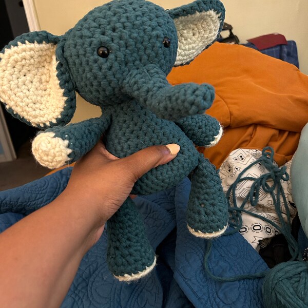 Anne the No Sew Elephant Crochet Pattern / Amigurumi Plushie PDF File ...