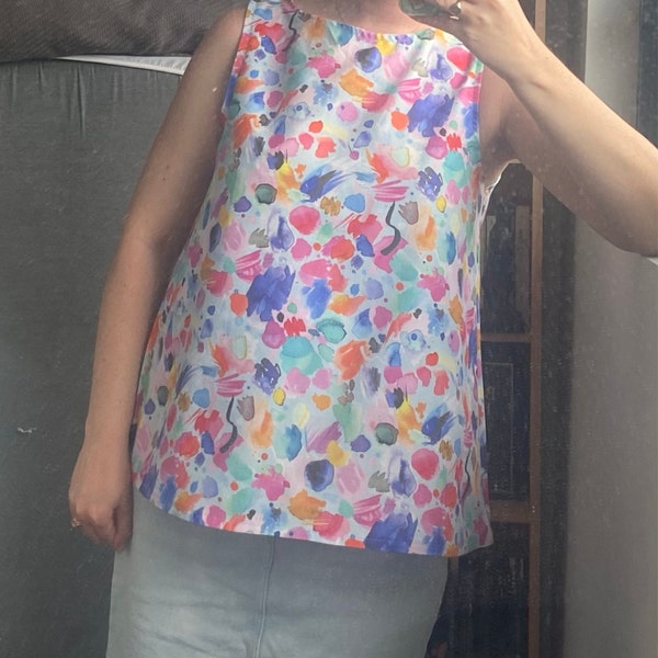A Line Women Tank Top | Sewing Pattern | Woven Fabrics | Beginner ...