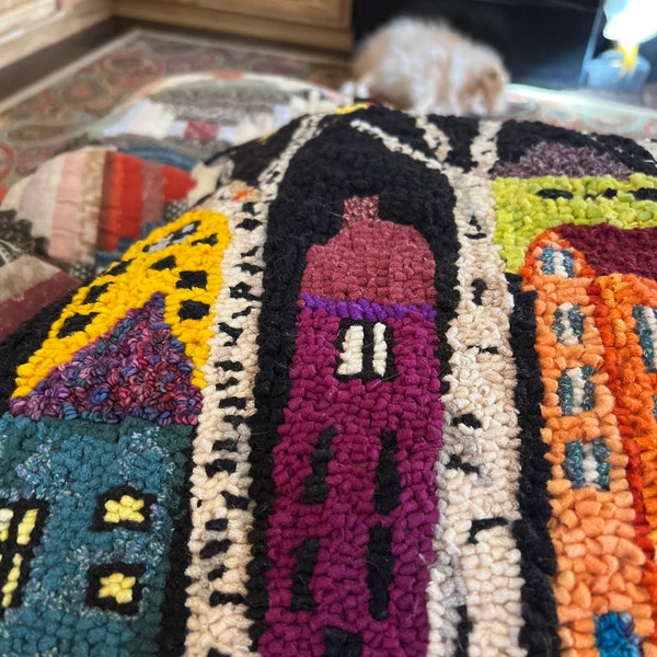 Blue Grab Bag, 100 #4 Blues Texture Bundle Rug Hooking Strips, Hand ...