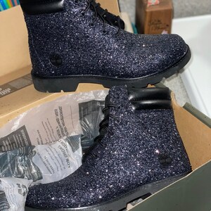 black sparkly timberlands