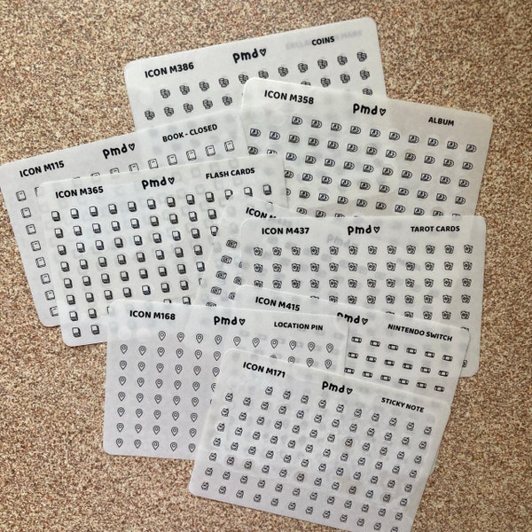 Tiny Icon Dot Stickers | 800+ Icons | Standard Sheets | Planner ...