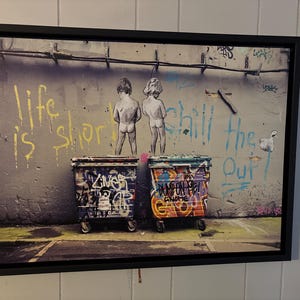 Banksy Peeing Boys Canvas Art: Graffiti Wall Decor - Etsy