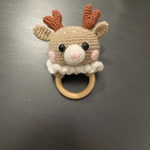 かぎ針編みのパターン: 鹿の赤ちゃん用ガラガラ | 手作りのベビー ...