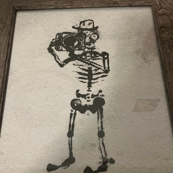 Camera Skeleton Physical Print - 8 X 10