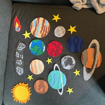 Solar System Felt Board Pattern, Pattern for Planets, Sun, Asteriods ...