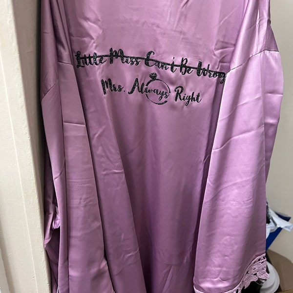Silky Chunky Lace Robe Personalized, Bridesmaid Robes, Gift for Her ...