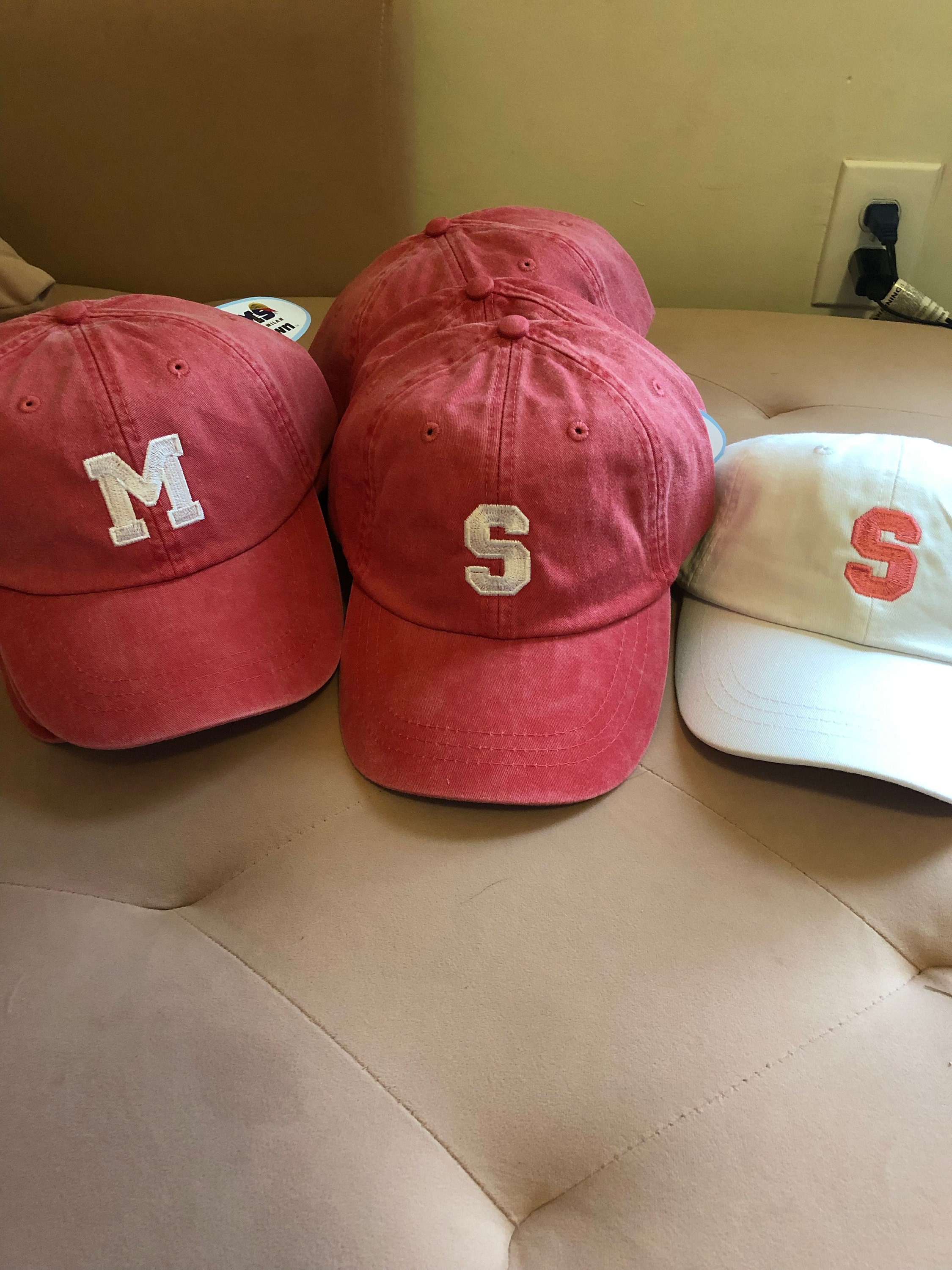 Custom Dyed baseball Hats, monogrammed, embroidered hats, distressed, sports cap, personalized Hats, logo monogram hat