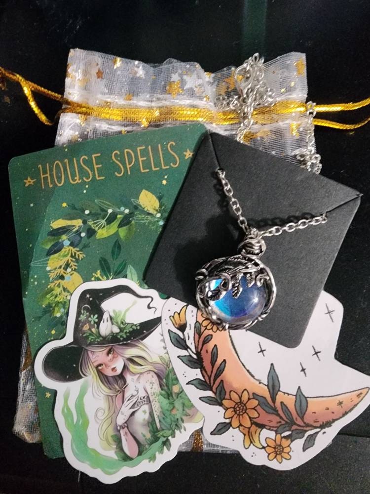 Witch’s Mirror Necklace | Hexenspiegel Protection Amulet From Dark Arts |  Wiccan Amulet | Alter Tool