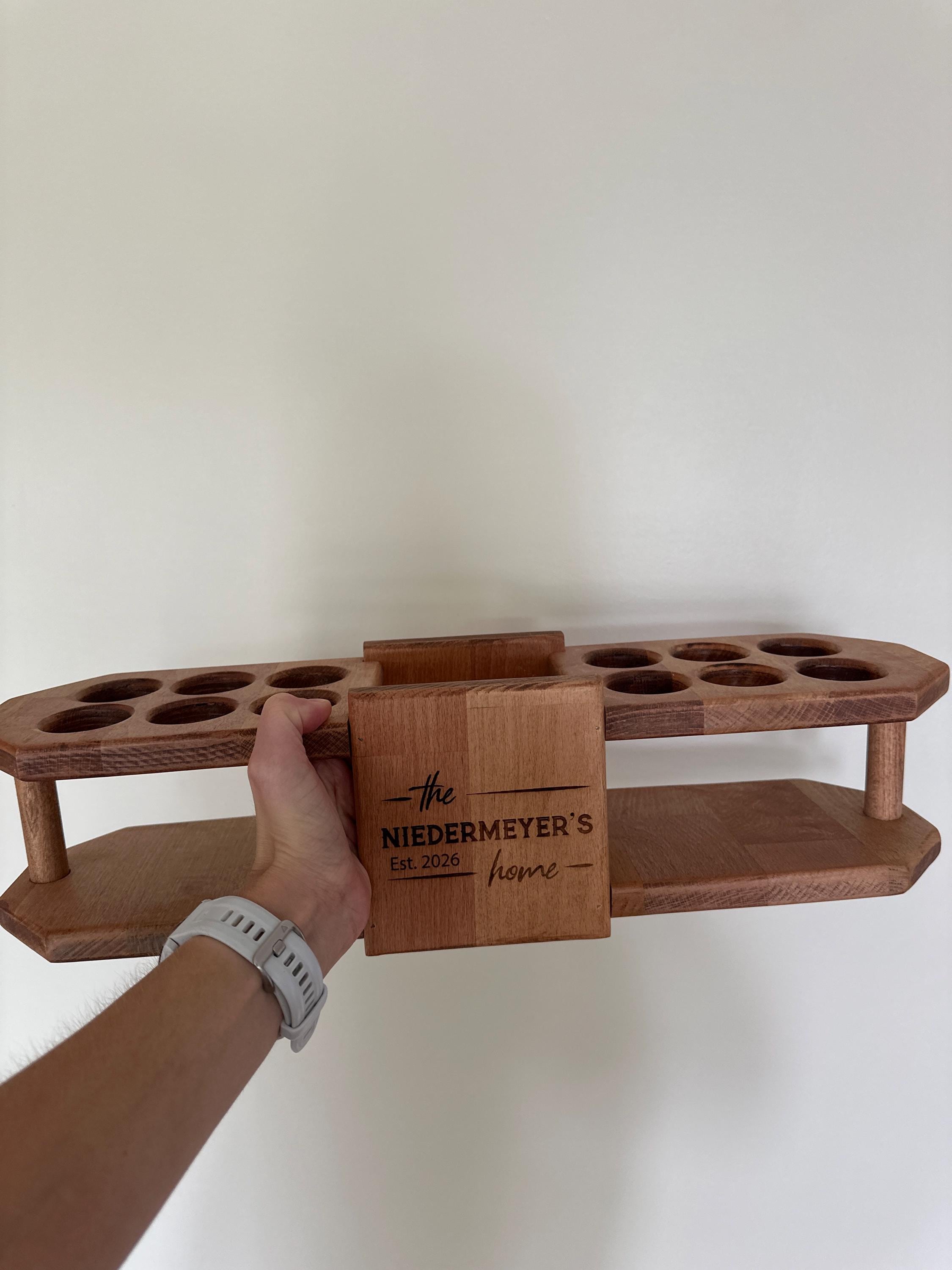 Personalized Engrave Tequila Shot Wooden Board, Housewarming Gift, New Home Gift, Wedding Gift, Engagement Gift, Bride Gift, Tequila Flight