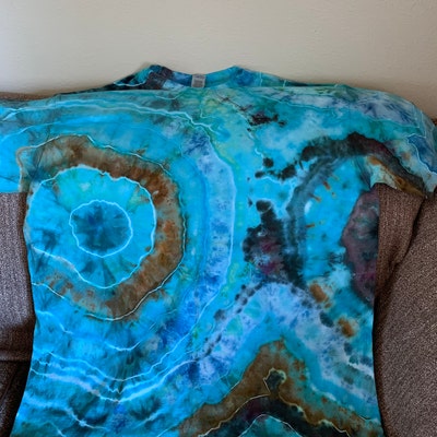 Geode Tie Dye Shirt Psychedelic Clothing Tye Dye Shirt 50th - Etsy